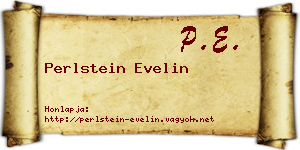 Perlstein Evelin névjegykártya