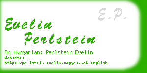 evelin perlstein business card